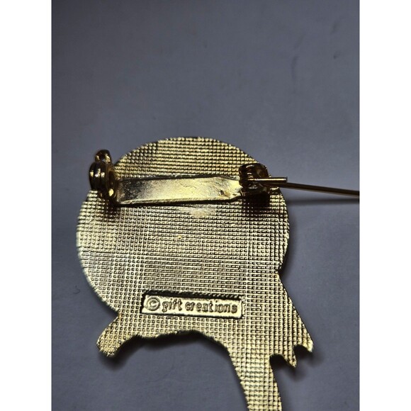 Enamel Cloisonné Owl Full Blue Kentucky Moon Lapel Pin - Picture 5 of 6